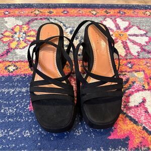 EUC ASOS Black Platform Heels US 7